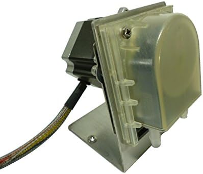 PMSTx312T Peristaltic Stepper Motor Self Priming Foot Mount Dosing Dispensing Metering Pump with Tygon Fuel and Lubricant Tubing, 24V DC, 500 mL/Min