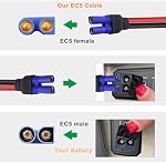 EC5 Jump Starter Cable with Battery Clamps - 12V Replacement Alligator Clips to EC5 Female Connector Car Jumper Cable for Emergency Portable Car Jump Start Battery Booster Cable 10AWG Wire