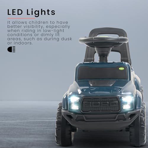 BAYBEE Baby Ride On Car for Kids, Push Jeep with Music & LED Light | Toddlers Ride On Car with Backrest & Storage Basket, Kids Car to Drive 1 to 4 Years Old Boys & Girls (Roady Dark Blue) 5 417drgcbAEL