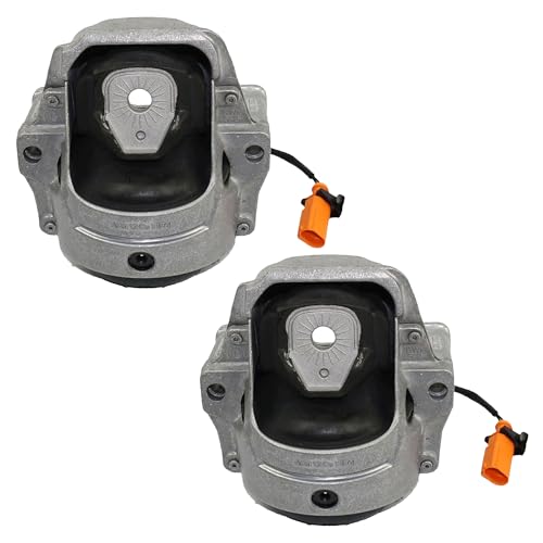 Rockplanet Hydraulic Front Engine Mount Kit Left with Sensor Wire 2 Pcs Compatible with 2009-2015 Audi A4 A5 Quattro Q5 L4 2.0L V6 3.0L or 3.2L Front Motor Mount Set