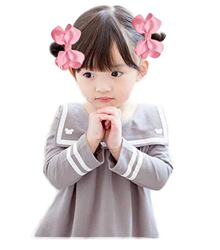 Joyoyo 40Pcs Boutique Grosgrain Ribbon Hair Bows Pigtail Holders Elastic Ties Hair Bands For Girls Schoolgirls Teens Gifts In Pairs #TOP6