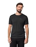 leicht Jack Wolfskin Herren Tech M T Shirt Shortsleeve, Schwarz, L EU