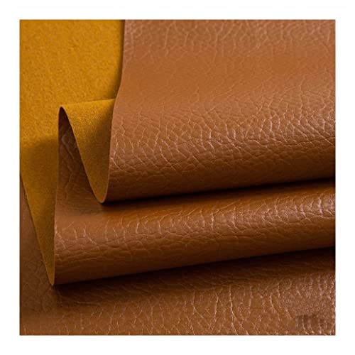Tissu simili cuir marron 140x100cm au mètre souple pour ameublement et loisirs créatifs