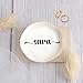 JoycuFF Sara Personalized Name Ceramic Jewelry Tray, Mothers Day Christmas Anniversary Engagement Birthday Gifts for Women Couples, Trinket Dish for Rings Earrings Necklaces Bracelets Keys