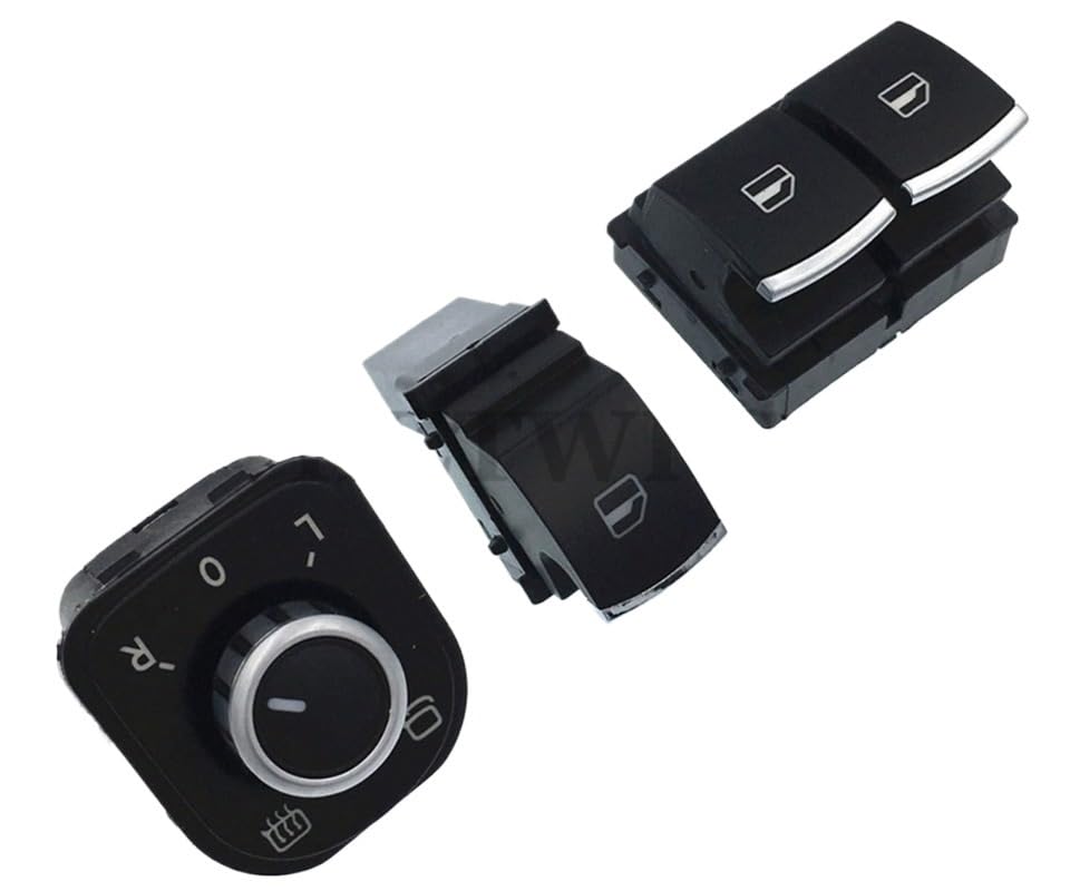 Interrupteur lève vitre bloqué ? Bouton chromé de rechange Passat B6 Golf 5 Mk6 - 4
