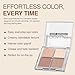 Palladio Eyeshadow Quads, Velvety Pigmented Blendable Matte, Metallic and Shimmer Finishes, Creamy Formula, Four Way Quad Eye Shadow Palette, Talc-Free (Ballerina)