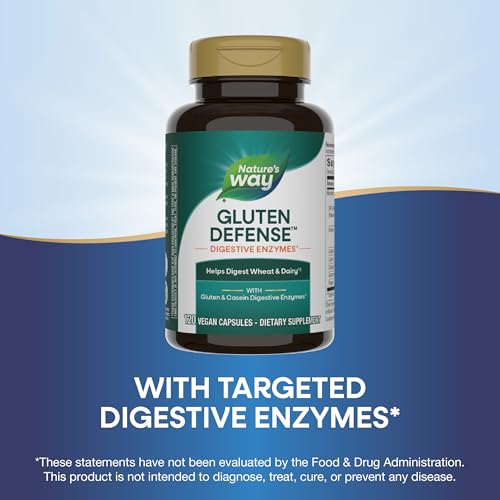 Nature's Way Gluten Defense Digestive Enzymes*, Helps Digest Wheat & Dairy(1), Gluten & Casein Digestive Enzymes*, 120 Vegan Capsules (Packaging May Vary) - Image 5