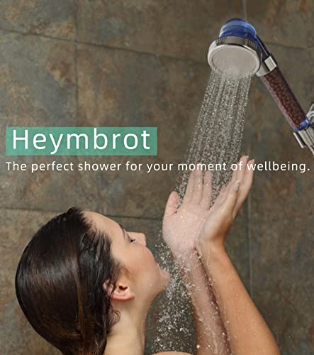 Heymbrot Mineral Shower Head With Beads Hose And Bracket.filter Filtration 3 Settings High Pressure Water Saving Spray Handheld Showerheads For Dry Skin & Hair #TOP5