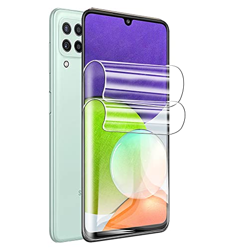 2 uds Protector de Pantalla Flexible para Samsung Galaxy A22 4G / Galaxy M22 6.4' 3D Película de Hidrogel Transparente de TPU Huella Dactilar Desbloqueado NO Vidrio Templado