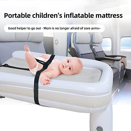 Fonkoufi Inflatable Toddler Travel Bed，Kids Travel Bed- Portable Baby Bed, Airplane Travel Essentials Kids，Toddler Air Mattress Suit For Economy Seats, Train, Car #TOP1