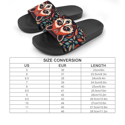 Fox Leaves Funny House Sandals Non Slip Shower Slippers Quick Drying Bathroom Shoes for Women Men2