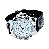 Vostok Komandirskie 431719 /2414a Military Russian Watch Special Forces White Red Star