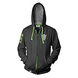 IDEALcos Shimada Genji Kostüm Hoodie Zipper Jacket (M, Grau)
