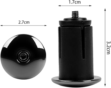 Bike Handlebar End Plugs - Expanding, Adjustable Handlebar Bike Bar Ends for Mountain, Road, BMX, MTB Bicycle - 2 Set Plug or Cap for Bike Bars (Free Installation Tools