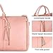 Ytonet Garment Duffle Bags for Travel, Convertible Carry On Garment Bag for Women, Large PU Leather Foldable Travel Bag with Shoe Pouch, 2 in 1 Hanging Suitcase Dress Suit Travel Bags, Pink