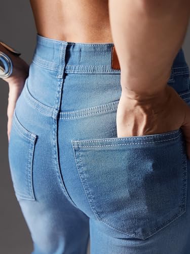 Image of Miss Chase Women's Skinny High Rise Cropped Stretchable Denim Jeans