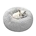 Puki Diary Cuccia Gatto Cuscino Cane Interno Cuccia Gatto Morbida Cuscino Rilassante per Cani Cuccia Cane Pelosa Lavabile (50cm, Grigio Chiaro)