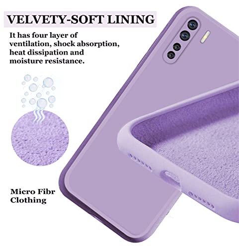 Image of A rtistque Back Cover Case for Oppo F15 with Camera Protection | Shockproof TPU | Stylish Protective Design | Slim Fit | Ultra Matte | Oppo F15 Back Cover - Purple