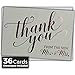Wedding Thank You Cards - Rose Gold Foil Stamped Letterpress - 36 Cards Plus Envelopes - From the New Mr & Mrs Design