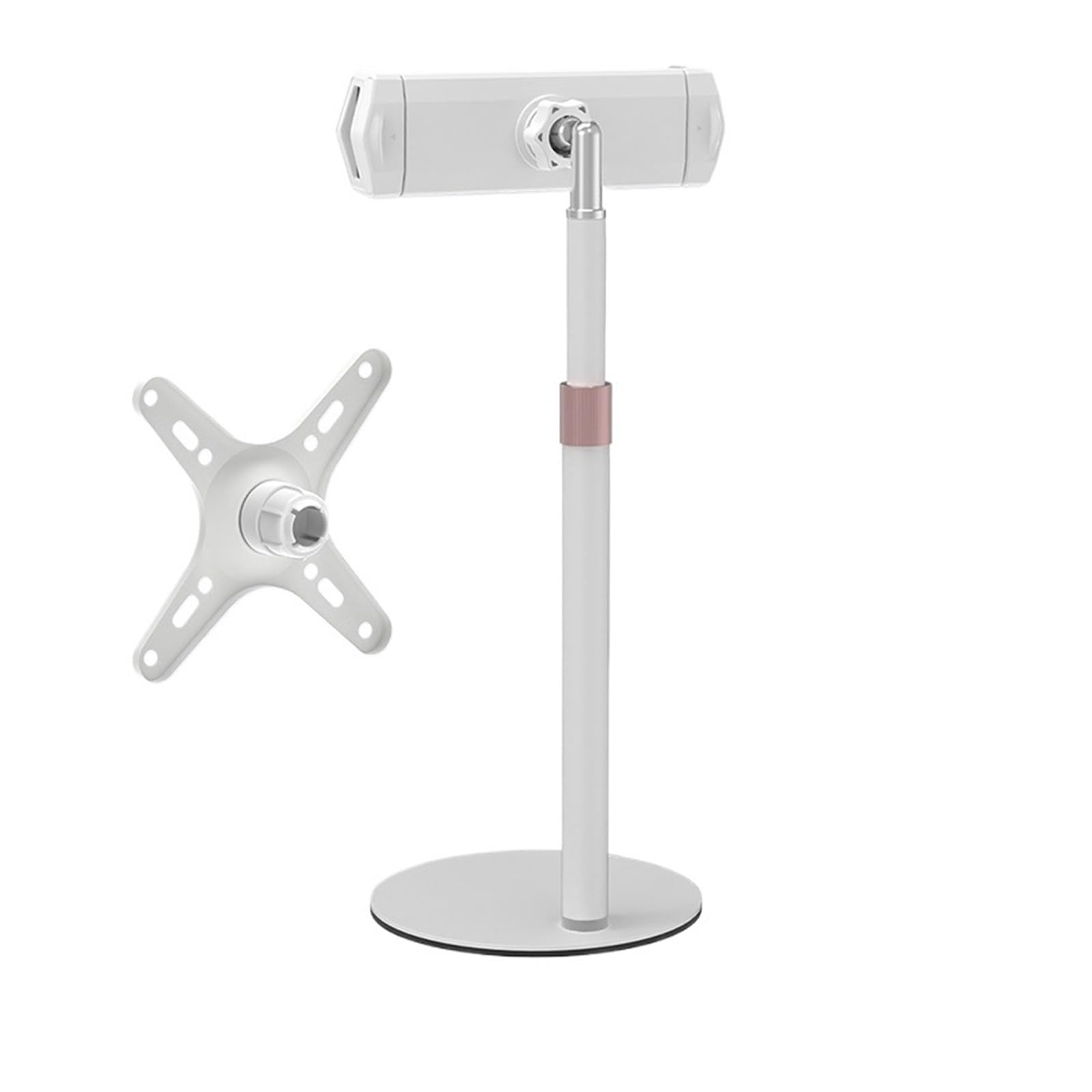 Support écran portable blanc réglable en hauteur pour bureau