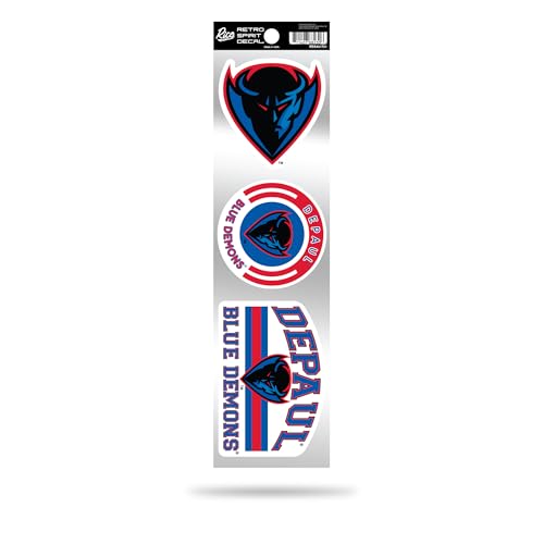 Rico Industries NCAA DePaul Blue Demons Standard Retro Decal Set