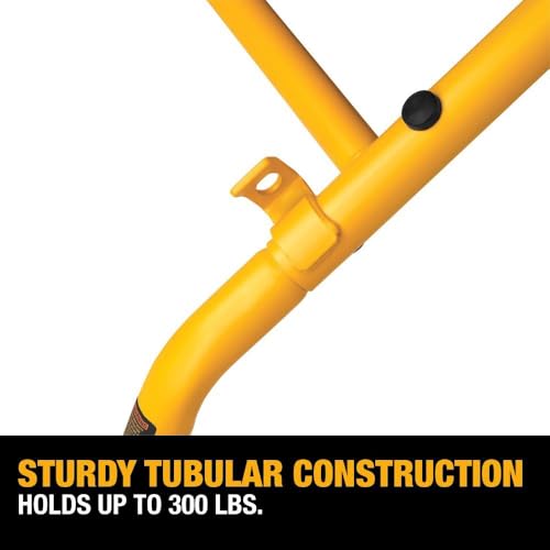 DEWALT Miter Saw Stand With Wheels, 32-1/2 in. x 60 in Foldable Rollling Stand, Adjustable Height, Durable Steel, 8 ft. Material Support, Universal Mounting Rails (DWX726)