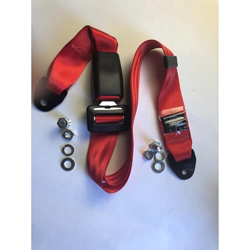 Verstelbare rode en zwarte veiligheidsgordel voor rolstoel en scootmobiel - maximale lengte is 153 cm en wordt geleverd met Easy Release drukknopgesp, bouten en moeren kit en 21 mm roestvrijstalen - Afbeelding 5