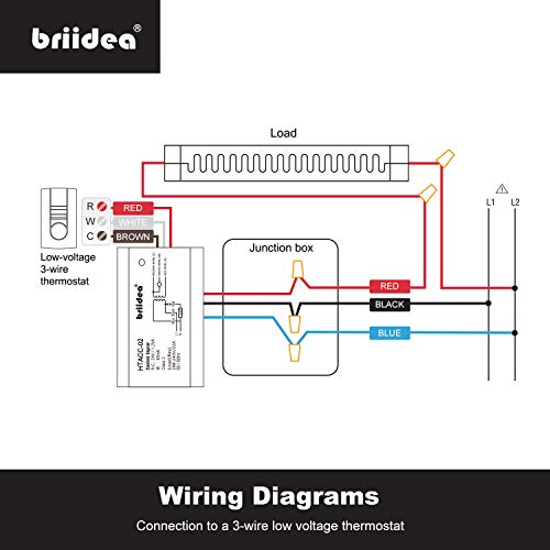 image for Briidea 220V 240V On/Off Switch Electric Heating Relay with Built-in 2