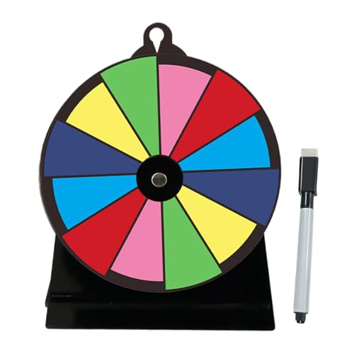 Rrlihjgu Ruleta Giratoria De Premios - Rueda Giratoria De La con Soporte,Plato Giratorio De Mesa Reutilizable para Eventos De Recaudación De Fondos, Supermercados, Fiestas, Ferias Comerciales