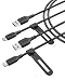 Produktbild Anker USB-C Kabel Bio geflochten (2er-Pack, 180cm), Haltbare strapazierfähig USB-A auf USB-C Ladekabel, Mit Ladeschutz, Kompatibel mit Galaxy Note10/9/8, S10+/S10/S9+/S9, LG V30 (USB 2.0, in Schwarz)