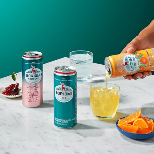 Image of Limonati by Borjomi - Citrus Lemonade with Natural Fruit Juice and Borjomi Sparkling Mineral Water - 11.15 oz, 12 Cans