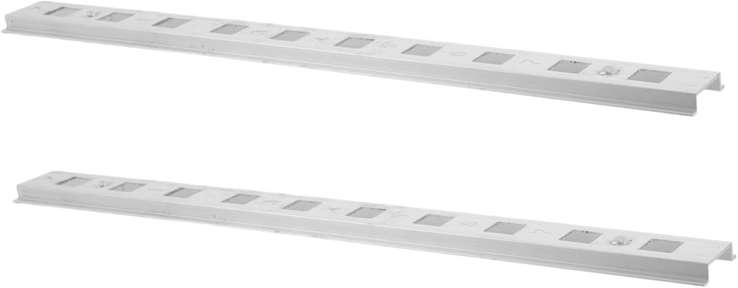 2pcs Stainless Steel Metal Pilaster Shelf Support Rails