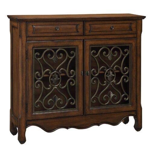 Nazar Art & Craft Solid Mango Wooden Hand Carved Sideboard