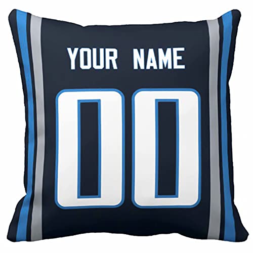 Image of ANTKING Throw Pillow 2 Pack with Custom Name and Number Personalized Gift for Men Women Boys
