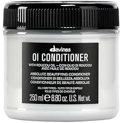 Davines OI Conditioner, Rich Creamy Hydrating Conditioner for All Hair Types - Accelerates Drying, Protects Structure & Adds Shine with Antioxidant Roucou Oil - Softens & Detangles