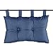 Caritex Cuscino per Testata Letto BEA con Bottoni Tinta Unita 45x70 cm S809 Blu Marino