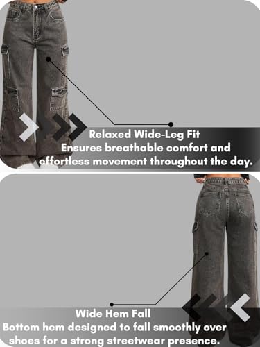 Image of GRECIILOOKS Women Jeans for Women | Jeans Pant for Women | Baggy Jeans for Women | Women Jeans | Baggy Jeans for Women High Waist | Bell Bottom Jeans for Women