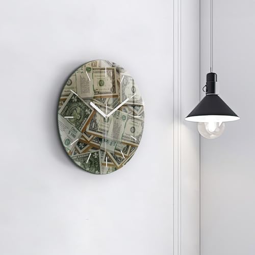 Horloge en verre moderne Wallfluent 30 cm style élégant de salon - 4