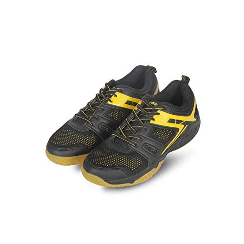 Kd Vector Badminton Tennis Shoes Mens Indoor Court Training Shoe Racketball Squash Volleyball Tt Non Marking Sneaker Shoes (6, Cs 2060 Yellow, Numeric_6) #TOP1