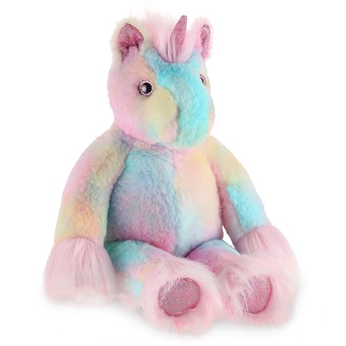 Bearington Dazzler 15 Inch Rainbow Unicorn Plush Stuffed Animals - Giant Unicorn Cuddly Jumbo Toy