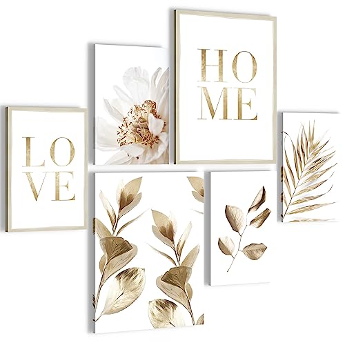 Novart- Tableau Décoration Murale- Boho- Love Home- Decoration Chambre Salon- Prêt à être...