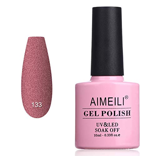 AIMEILI UV LED Gellack ablösbarer Gel Nagellack Matte Pflaumenrosa Lila Rosa Gel Polish - Allium Atropurpureum (133) 10ml
