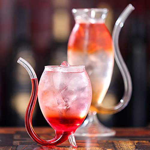 Vaso para jugo y cócteles con material resistente de vidrio borosilicato 5
