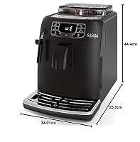 Gaggia Velasca Black, Automatische Kaffeemaschine für Espresso und Cappuccino, Kaffeebohnen oder gemahlen, RI8260 / 01, 1000 W, Schwarz, 100% Made in Italy – Ansicht 5