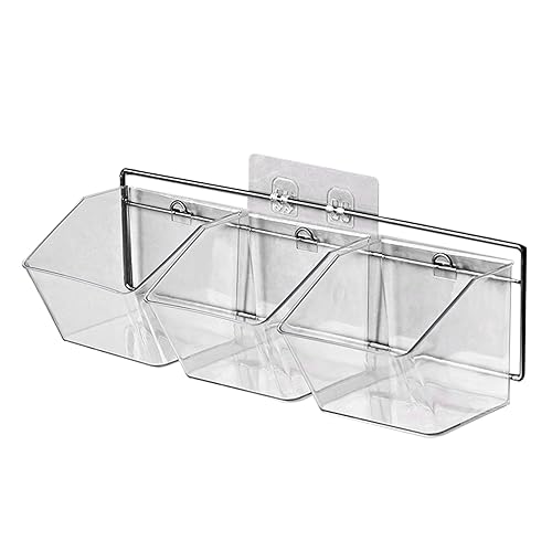 3 Compartments Wall Mounted Ginger Garlic Container Countertop Onion and