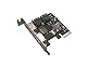 KALEA-INFORMATIQUE PCI Express PCIe Controller-Karte mit Low Profile Format 2 Ports SATA oder eSATA mit Chipsatz ASM1061