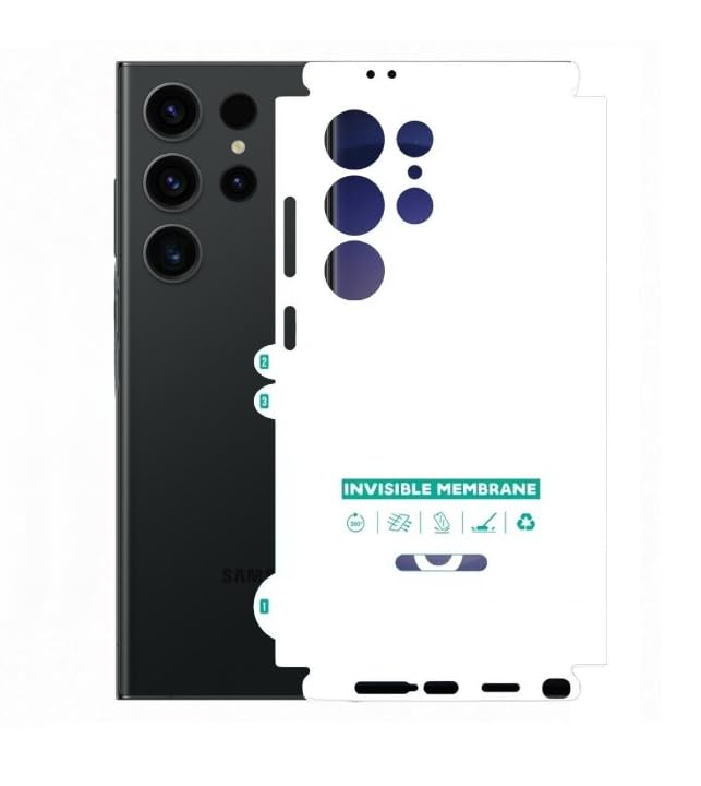 A3sprime Back and Side Screen Protector for Samsung Galaxy S23 Ultra 5G |Edge to Edge Full Coverage Unbreakable Soft Transparent Glossy Finish Back and Side Skin Guard| (Pack of 1) (Glossy)