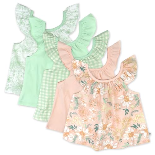 Image of HonestBaby Baby Multipack Short Sleeve T-Shirts 100% Organic Cotton Infant Baby, Toddler, Little Kid, Boy, Girl, Unisex