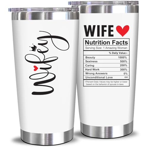 Image of NewEleven Mothers Day Gifts - Gifts For Wife, Wedding Anni Present, From Husband, Him - Best Romantic Gift For Her Wifes, Wifey - 20 Oz Tumbler