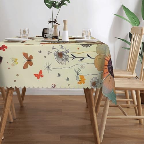 Nappe polyester rectangulaire de cuisine avec dentelle de table 137 x 183 cm - 3